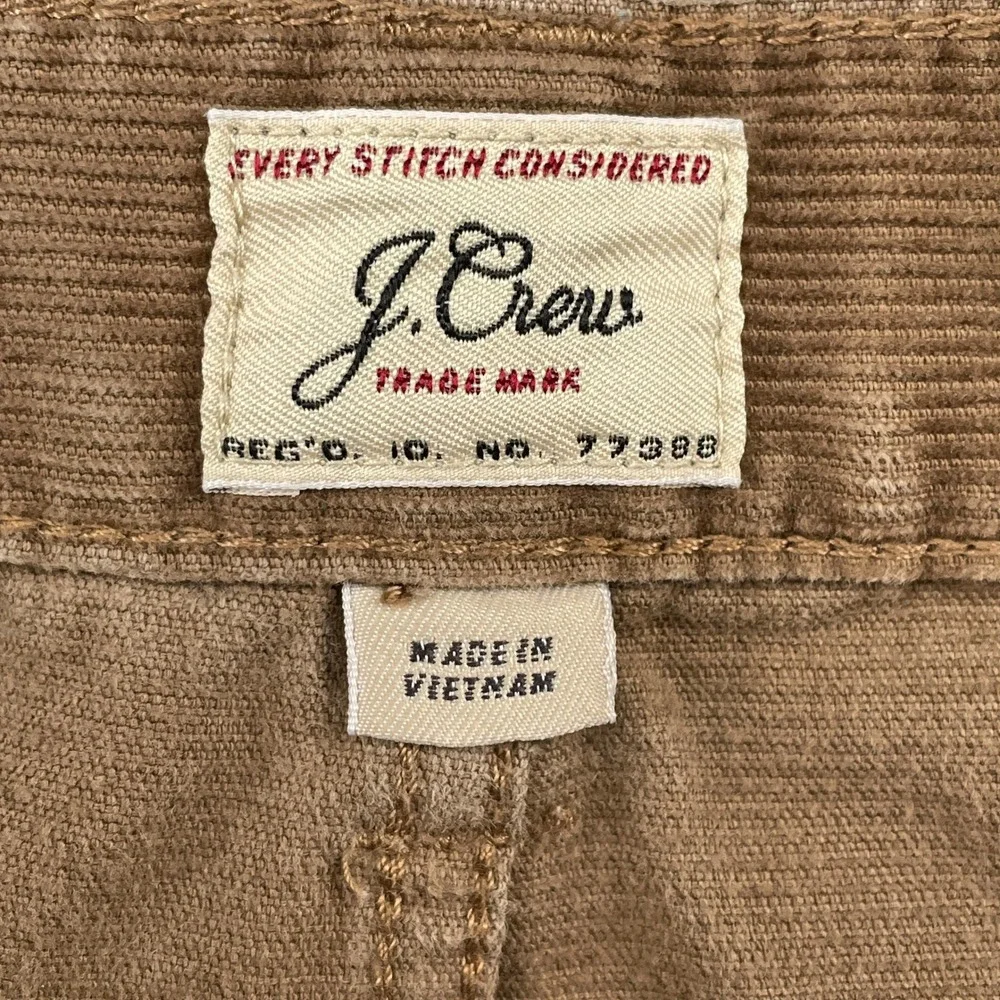 J.Crew Corduroy Pants Mens 32x30 Brown 484 Slim Fit Stretch Cotton Casual